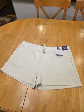 Cream Athletic Drawstring Women’s Shorts - XXL
